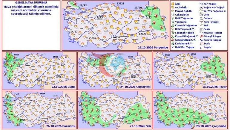 Meteoroloji Genel Müdürlüğü'nden İstanbul ve Ege Bölgesi için yağış uyarısı