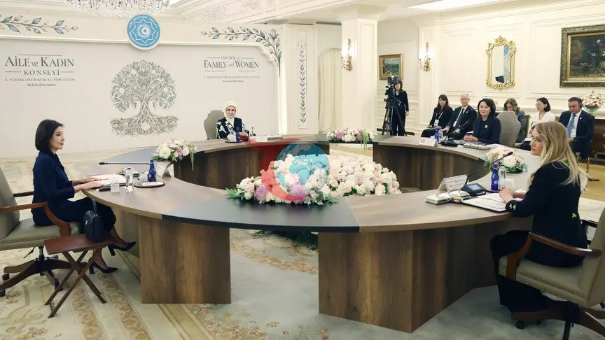 TDT Aile ve Kadın Konseyi için lider eşleri Çankaya Köşkü'nde bir araya geldi