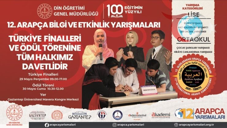 12. Arapça Bilgi ve Etkinlik Yarışmaları Türkiye Finalleri Gaziantep’te