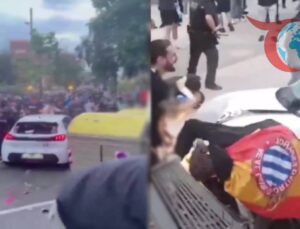 Barselona’da Futbol Maçı Öncesi Aracın Kalabalığın Arasına Dalması