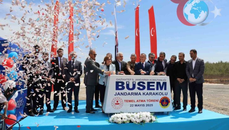 Gaziantep’te BÜSEM Jandarma Karakol Komutanlığı hizmet binasının temeli atıldı