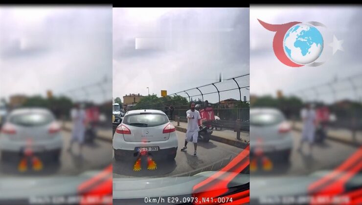 İstanbul’da Tuhaf Kavga: Sürücü ile Karayolu Çalışanı Arasında Tüp ve Bıçakla Kavga