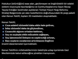 Türkiye Yüzyılı İçin Adaletin Güçlendirilmesi Hedefleniyor