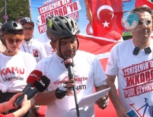 ÜNİPERSEN ve TEÇ-SEN Üyelerinden Bisikletli Eylem!