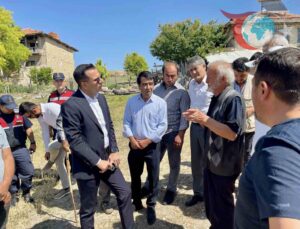Köylerin Kalkınması için Sinanpaşa Kaymakamı Sahada