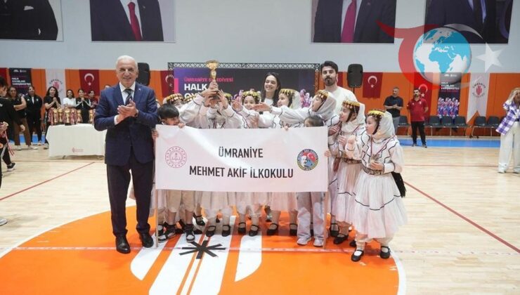 Ümraniye Halk Oyunları Yarışması’nda 270 öğrenci yeteneklerini sergiledi