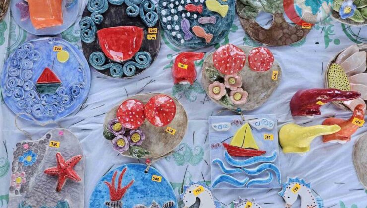 Gölcük Engelsiz Yaşam Merkezi’nde Özel Bireylerin Eserleri Anıtpark’ta Sergilendi