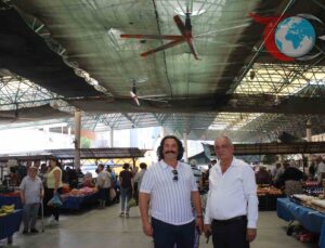 Sultanhisar Pazaryerinde Serinleme Çözümü: Dev Pervaneler Hizmete Girdi