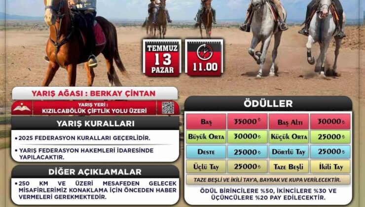 Tavas’ta Geleneksel Rahvan At Yarışları Coşkusu Başlıyor