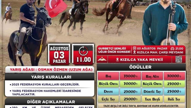 Tavas’ta Unutulmaz Bir Festival: Rahvan At Yarışları ve Gurbetçi Buluşması