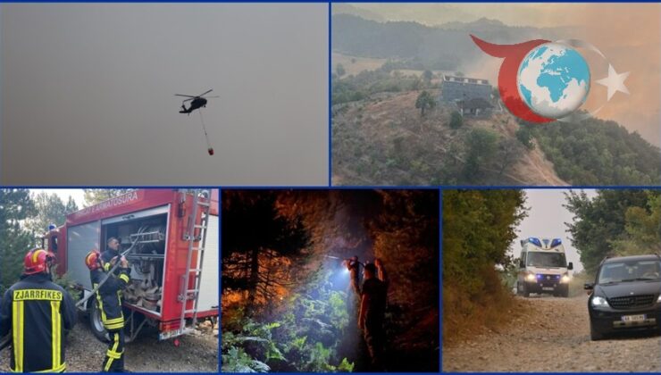 Arnavutluk’ta Orman Yangınlarıyla Mücadele Hız Kesmeden Devam Ediyor