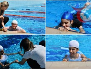 Batman’da Görme Engelli Çocuklar Yüzme Kursuyla Serinliyor