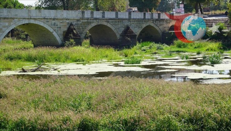 Edirne’de Tunca Nehri Kuraklıkla Mücadele Ediyor