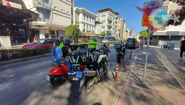 Efeler’de Motosiklet Sürücüleri Denetlendi: Trafik Kuralları Hatırlatıldı
