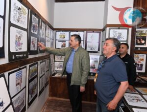 Erzurum Valisi Mustafa Çiftçi’den Karikatür Sanatına Tam Destek