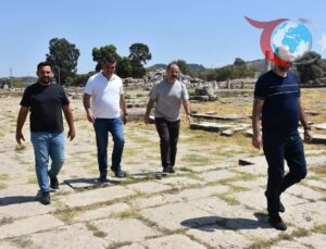 Magnesia Antik Kenti’nde Turizm Patlaması: Germencik Belediye Başkanı’nın Ziyareti ve Belgesel Çekimi