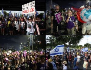 Tel Aviv’de İsrail’in Gazze Politikalarına Karşı Büyük Gösteriler Devam Ediyor