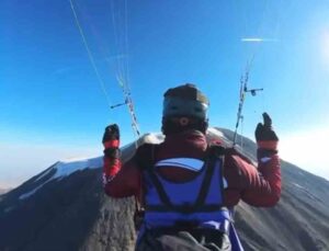 Ağrı Dağı’ndaki Paramotor Uçuşları Avrupa Rekoru İçin Yarışıyor