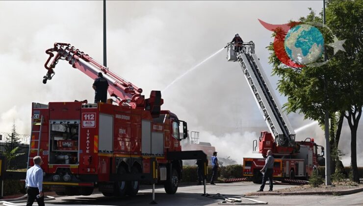 Ankara’da Şirket Deposunda Korkutan Yangın
