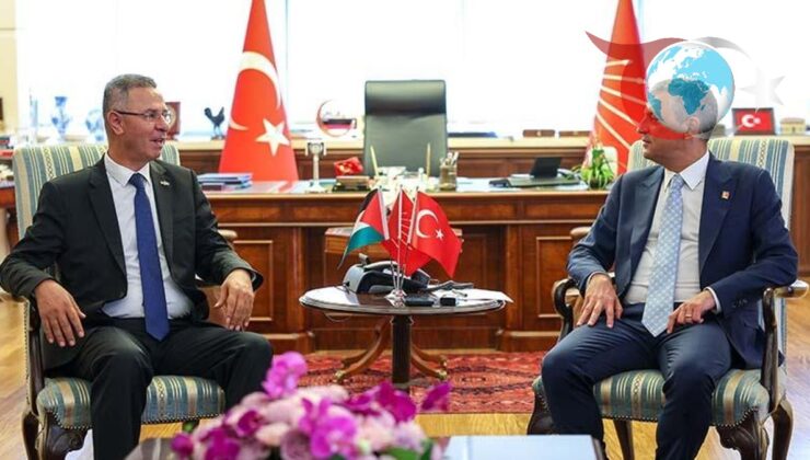 CHP Lideri Özgür Özel, Filistin Büyükelçisi Faed Mustafa ile Bir Araya Geldi
