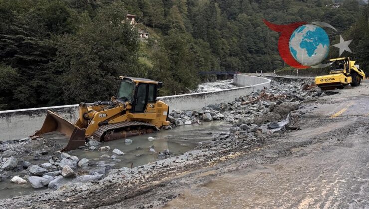 Doğu Karadeniz’de Sel ve Heyelan Sonrası Yoğun Çalışmalar Sürüyor