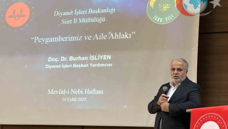 Siirt İl Müftülüğü’nün Düzenlediği “Hz. Peygamber ve Aile Ahlakı” Konferansı Büyük İlgi Gördü