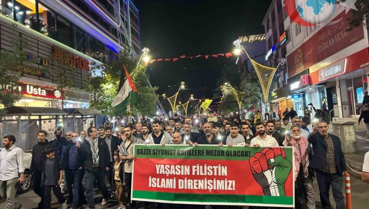 Bingöl’de Halk, İsrail’in Gazze Filo Müdahalesine Tepki Gösterdi