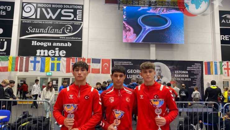 Denizli’nin Genç Güreşçileri Estonya’da Gurur Kaynağı Oldu