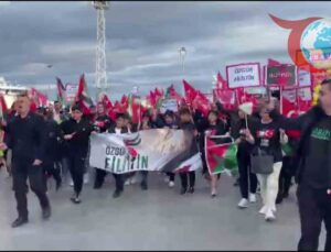 Filistin İçin Gökyüzüne Yükselen Sesler: Mudanya’da Anlamlı Yürüyüş