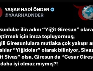 Giresun’a “Yiğit” Unvanı İçin İmza Kampanyası Başlatıldı