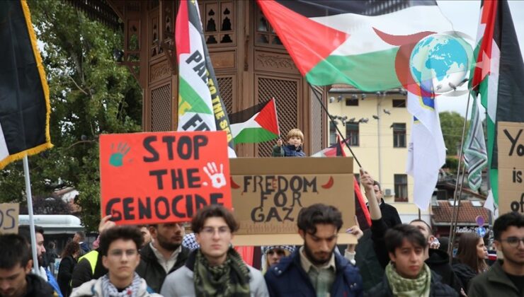 Saraybosna’da Filistin’e Destek Yürüyüşü Düzenlendi