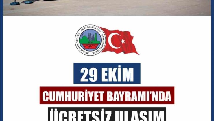 Siirt’te Cumhuriyet Bayramı’nda Ücretsiz Toplu Taşıma Müjdesi