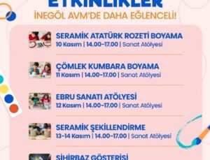 Kasım Ayında İnegöl AVM’de Eğlence ve Öğrenme Dolu Etkinlikler