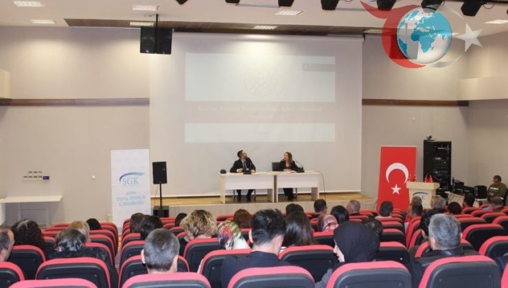 Aydın SGK’da Kadına Yönelik Şiddetle Mücadele Eğitimi