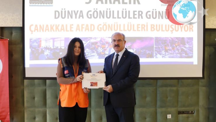 Çanakkale’de AFAD Gönüllülerine Anlamlı Kimlik Teslim Töreni