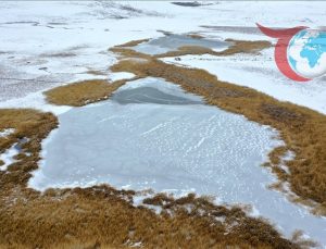 Kars’ın Buz Tutan Gölleri Göz Kamaştırıyor