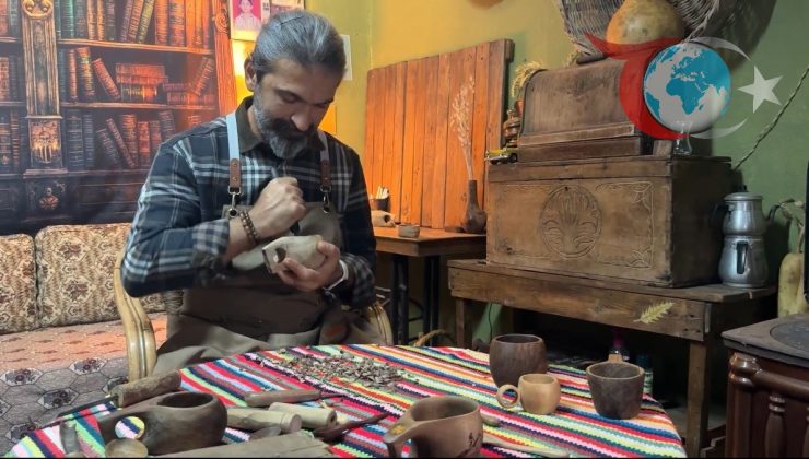 Osmaniye’de Tarihi Bir Atölyede Ahşap Sanatı: İsmail Dinç’in Kuksa Bardakları