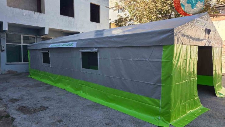 Söke Sazlı Mahallesi’nde Hayırseverin katkısıyla Taziye Çadırı Hizmete Girdi