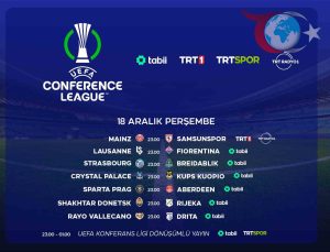 UEFA Konferans Ligi Heyecanı TRT ve Tabii Spor’da Yaşanacak
