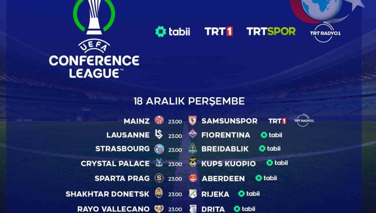 UEFA Konferans Ligi Heyecanı TRT ve Tabii Spor’da Yaşanacak
