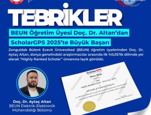 Zonguldak Bülent Ecevit Üniversitesi’nden Dünya Çapında Akademik Başarı